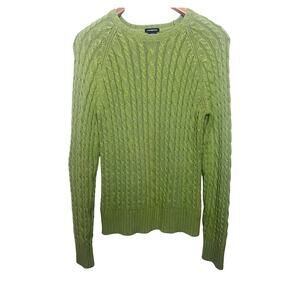 Vintage Gap Cable Knit Long Sleeve Sweater Women’s Sz Medium Green